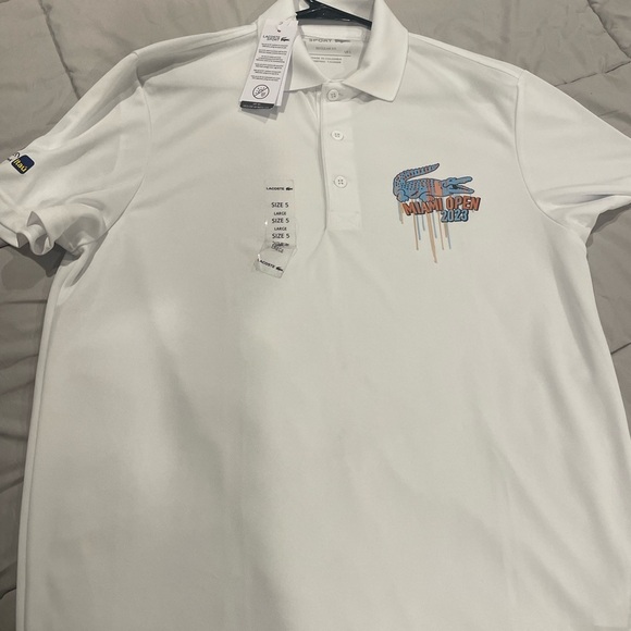 Lacoste Miami Open 23 Men's Tennis Polo - White - Picture 6 of 6